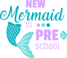 New Mermaid 8 Simple Craft Design Svg File, Free Vectors File